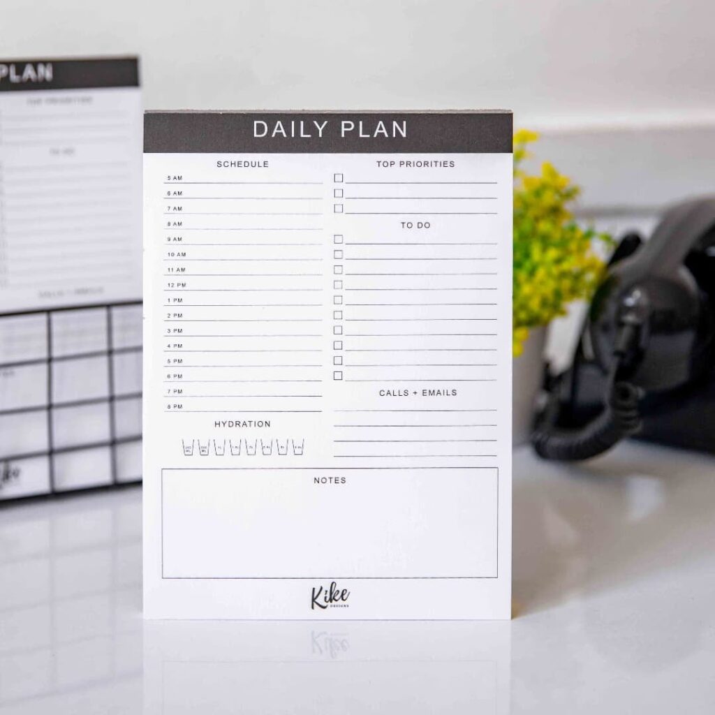 Daily Plan Notepad Kike Designs